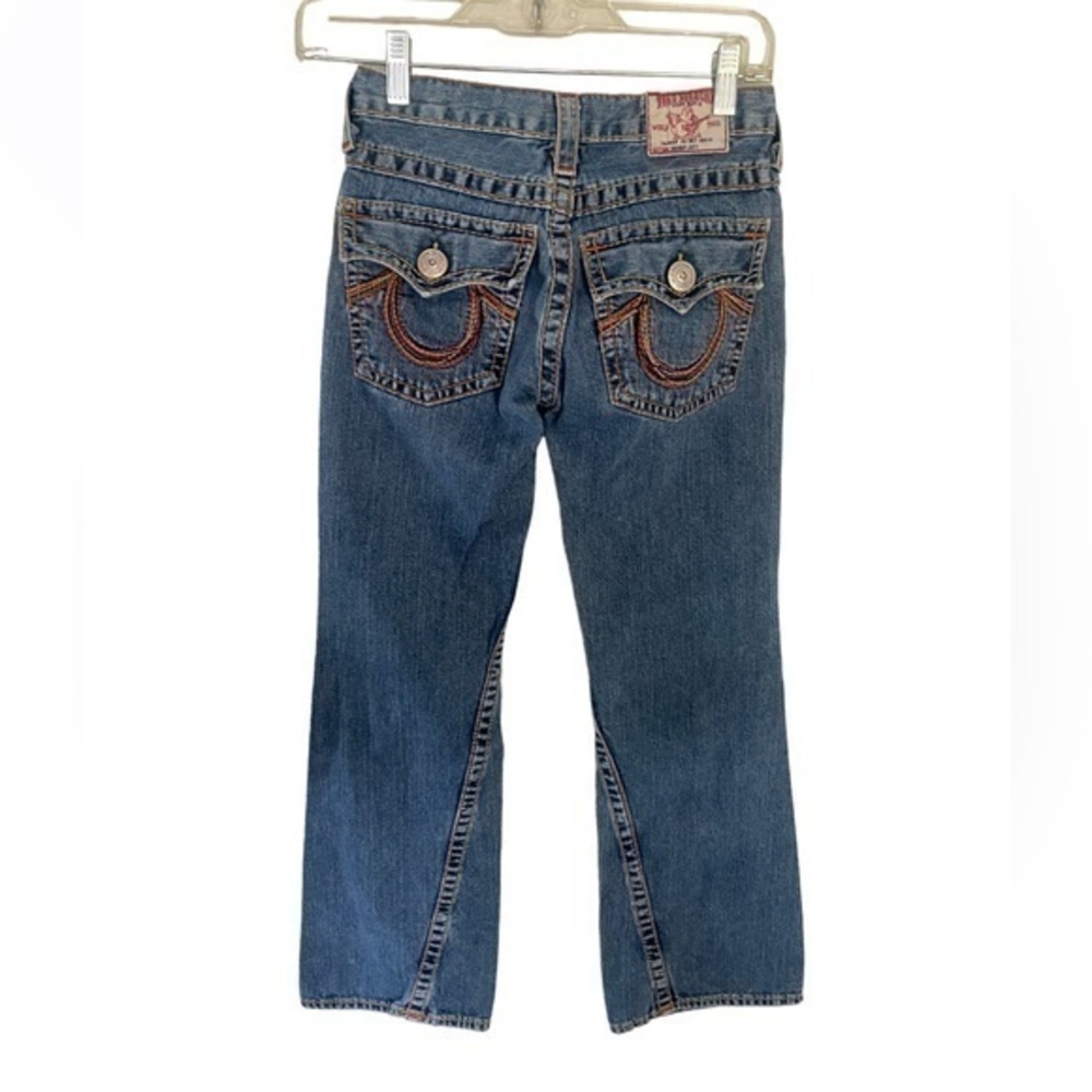TRUE RELIGION Rainbow Joey flare wide leg jeans size 12